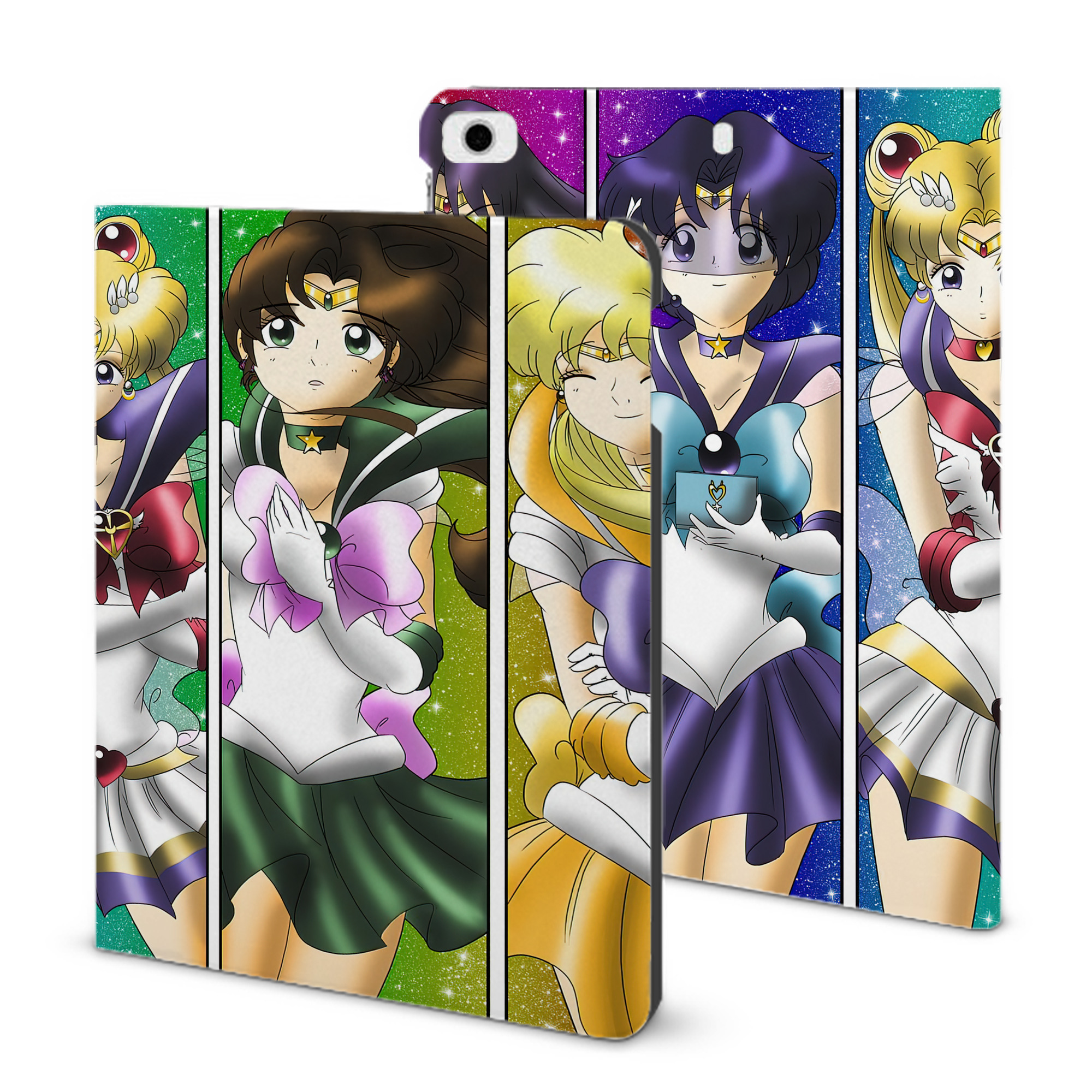（画像用） 美少女戦士セーラームーン Sailor Moon IPad ケース ブック型 PUレザー TPU 耐衝撃 軽量 薄型 ペン収納なし 全面保護 IPad 各モデル対応